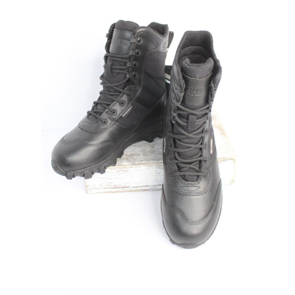 BLACKHAWK! Combat Boots Men's Size 5 Black Ops‎ Leather Waterproof Cushioned